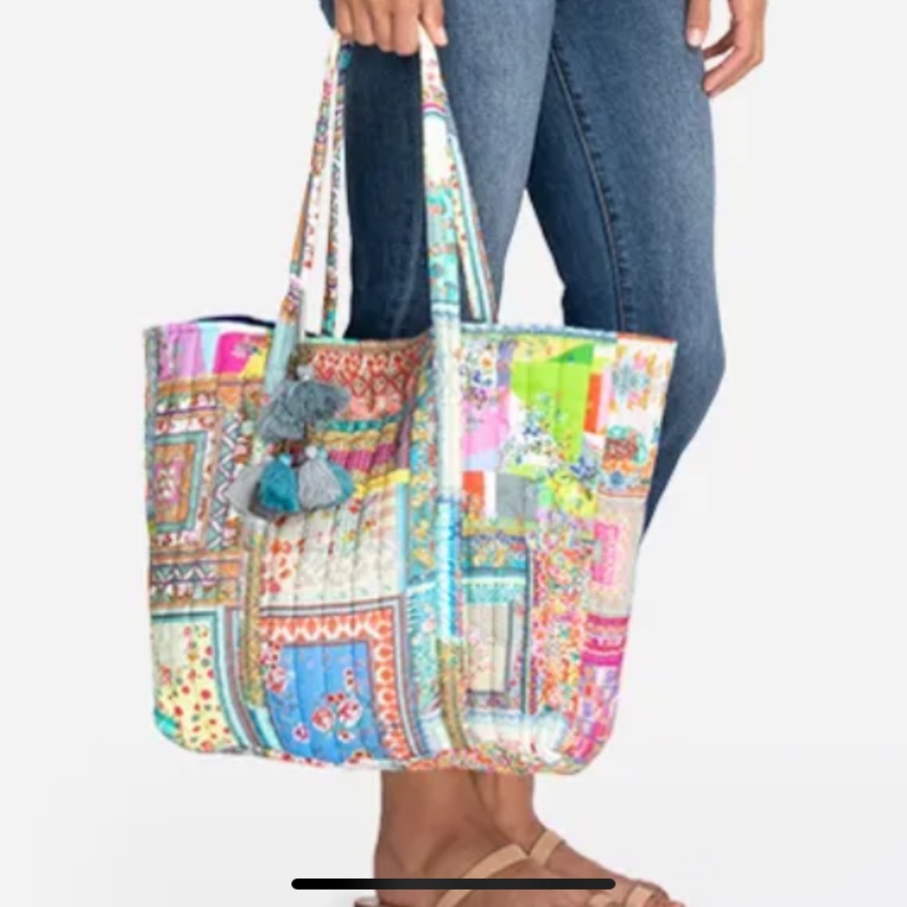 Johnny Was Quilted Tote